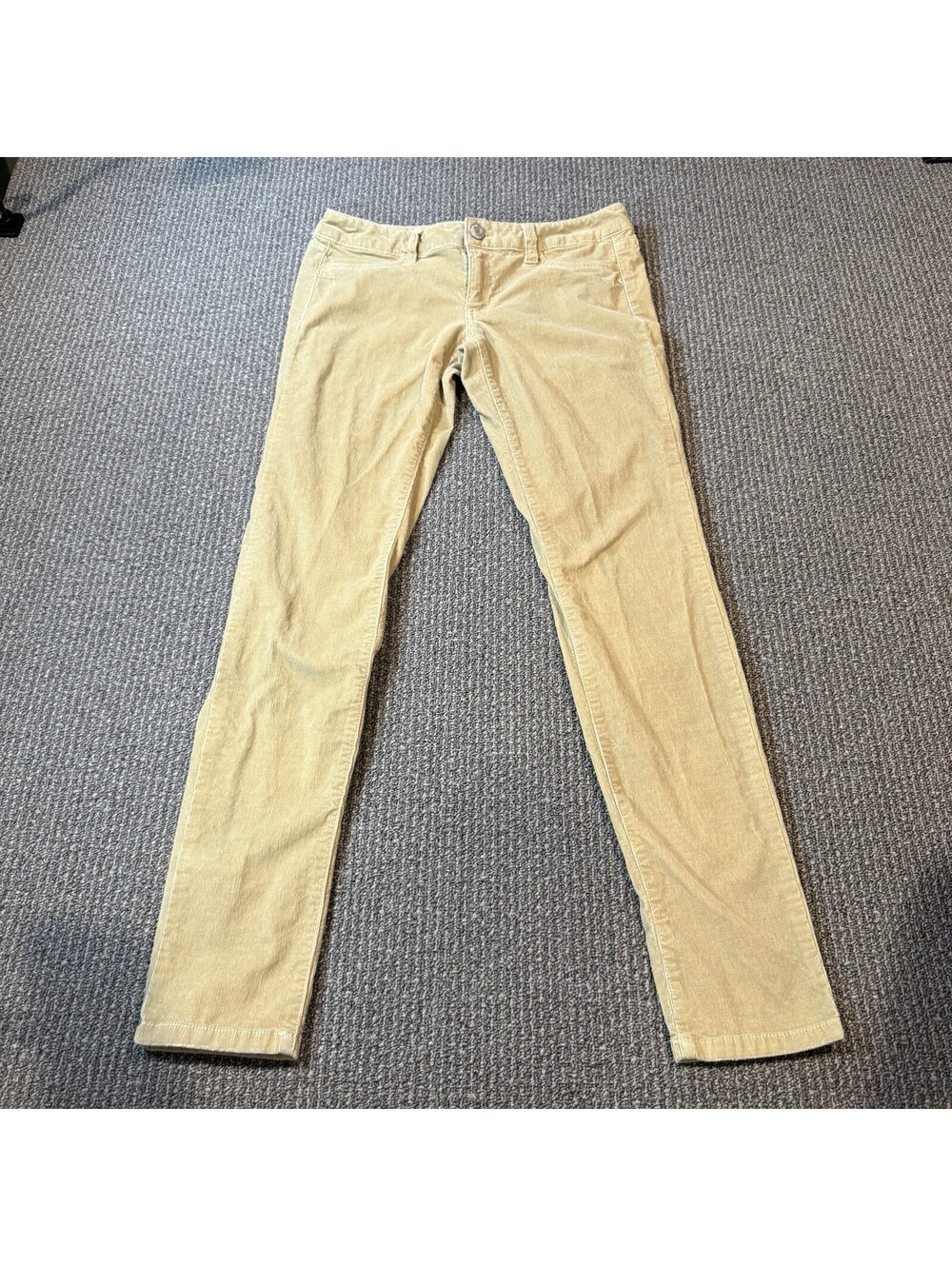 VTG American Eagle AEO corduroy Stretch Jegging Regular Fit Size 4 Tan Women's